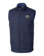 Michigan Wolverines 2023 College Football National Champions Cutter & Buck Stealth Hybrid Quilted Mens Windbreaker Vest LYN_MANN_HG 1