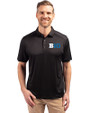 BIG 10 Conference Cutter & Buck Forge Eco Stretch Recycled Mens Polo Black Front
