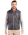 PAC-12 Conference Cutter & Buck Rainier PrimaLoft® Mens Eco Insulated Full Zip Printed Puffer Vest Black Front
