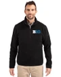 BIG 10 Conference Cutter & Buck Cascade Eco Fleece Mens Quarter Zip Jacket Black Front