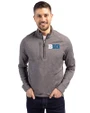 BIG 10 Conference Cutter & Buck Adapt Eco Knit Heather Mens Big & Tall Quarter Zip Pullover Black Heather Front