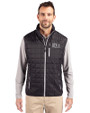 The Ivy League Cutter & Buck Rainier PrimaLoft® Mens Eco Insulated Full Zip Puffer Vest Black Front