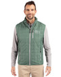 The Ivy League Cutter & Buck Rainier PrimaLoft® Mens Eco Insulated Full Zip Puffer Vest Hunter Melange Front