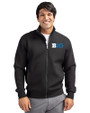 BIG 10 Conference Cutter & Buck Roam Recycled Buttery-Soft Knit Mens Full Zip Jacket Black Front