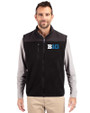 BIG 10 Conference Cutter & Buck Cascade Eco Sherpa Mens Big and Tall Fleece Vest Black Front