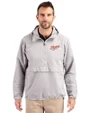 Dayton Flyers College Vault Cutter & Buck Charter Eco Recycled Mens Anorak Jacket Polished Medium Gray Front