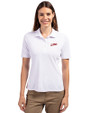 SMU Mustangs College Vault Cutter & Buck Virtue Eco Pique Recycled Womens Polo White Front