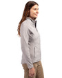 Texas Longhorns College Vault Cutter & Buck Adapt Eco Knit Hybrid Recycled Womens Full Zip Jacket Polished Medium Gray Side