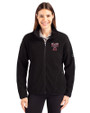 Texas A and M Aggies College Vault Cutter & Buck Cascade Eco Fleece Womens Full Zip Jacket Black Front