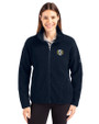 North Carolina Tar Heels College Vault Cutter & Buck Cascade Eco Fleece Womens Full Zip Jacket Navy Blue Front