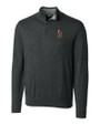 Minnesota Golden Gophers College Vault Cutter & Buck Lakemont Tri-Blend Mens Quarter Zip Pullover Sweater Charcoal Heather Mannequin