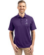Kansas State Wildcats Wabash Vintage Cutter & Buck Virtue Eco Pique Recycled Mens Big and Tall Polo College Purple Front