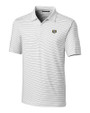 North Carolina Tar Heels College Vault Cutter & Buck Forge Pencil Stripe Stretch Mens Big and Tall Polo White Mannequin