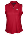 Oklahoma Sooners Vintage Cutter & Buck Forge Stretch Womens Sleeveless Polo Cardinal Red Mannequin