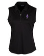 Kansas State Wildcats Wabash Vintage Cutter & Buck Forge Stretch Womens Sleeveless Polo Black Mannequin