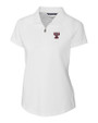 Texas A and M Aggies College Vault Cutter & Buck Forge Stretch Womens Short Sleeve Polo White Mannequin