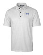 Montana State Bobcats College Vault Cutter & Buck Pike Double Dot Print Stretch Mens Big and Tall Polo Charcoal Mannequin