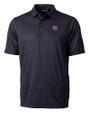 Oklahoma Sooners Vintage Cutter & Buck Pike Double Dot Print Stretch Mens Big and Tall Polo Black Mannequin