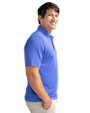 SMU Mustangs College Vault Cutter & Buck Virtue Eco Pique Recycled Mens Polo Chelan Blue Side