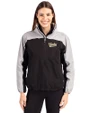 Vanderbilt Commodores College Vault Cutter & Buck Charter Eco Recycled Womens Anorak Jacket Black/Polished Front