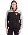 Texas Longhorns College Vault Cutter & Buck Charter Eco Recycled Womens Anorak Jacket Black/Polished Front