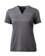 Kansas State Wildcats Wabash Vintage Cutter & Buck Forge Eco Heathered Stretch Womens Blade Top Charcoal Heather Mannequin
