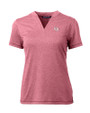 Oklahoma Sooners Vintage Cutter & Buck Forge Eco Heathered Stretch Womens Blade Top Cardinal Red Heather Mannequin