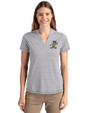 ETSU Buccaneers College Vault Cutter & Buck Forge Eco Heathered Stretch Womens Blade Top Polished Heather Front