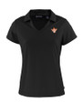 Texas Longhorns College Vault Cutter & Buck Daybreak Eco Recycled Womens V-neck Polo Black Mannequin