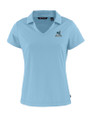 Citadel Bulldogs Vintage Cutter & Buck Daybreak Eco Recycled Womens V-neck Polo Atlas Light Blue Mannequin