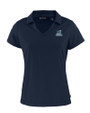 Citadel Bulldogs Vintage Cutter & Buck Daybreak Eco Recycled Womens V-neck Polo Navy Blue Mannequin