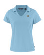North Carolina Tar Heels College Vault Cutter & Buck Daybreak Eco Recycled Womens V-neck Polo Atlas Light Blue Mannequin