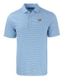 North Carolina Tar Heels College Vault Cutter & Buck Forge Eco Double Stripe Stretch Recycled Mens Polo Atlas/White Mannequin