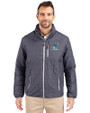 Citadel Bulldogs Vintage Cutter & Buck Rainier PrimaLoft®  Mens Big and Tall Eco Insulated Puffer Jacket Anthracite Melange Front