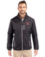 Oklahoma Sooners Vintage Cutter & Buck Rainier PrimaLoft®  Mens Big and Tall Eco Insulated Puffer Jacket Black Front