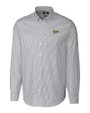 Vanderbilt Commodores College Vault Cutter & Buck Stretch Oxford Stripe Mens Long Sleeve Dress Shirt Charcoal Mannequin