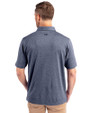 Syracuse Orange College Vault Cutter & Buck Forge Heathered Stretch Mens Polo Indigo Heather Back