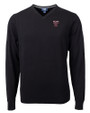 Texas A and M Aggies College Vault Cutter & Buck Lakemont Tri-Blend Mens V-Neck Pullover Sweater Black Mannequin