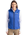Montana State Bobcats College Vault Cutter & Buck Rainier PrimaLoft® Womens Eco Insulated Full Zip Puffer Vest Royal Front