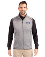 Montana State Bobcats College Vault Cutter & Buck Mainsail Sweater-Knit Mens Full Zip Vest Polished Heather Front