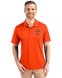 Syracuse Orange College Vault Cutter & Buck Prospect Eco Textured Stretch Recycled Mens Big & Tall Polo College Orange Front
