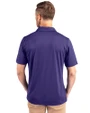 Kansas State Wildcats Wabash Vintage Cutter & Buck Prospect Eco Textured Stretch Recycled Mens Short Sleeve Polo College Purple Back
