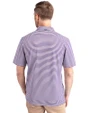 Kansas State Wildcats Wabash Vintage Cutter & Buck Virtue Recycled Stripe Featherlight Pique Mens Polo College Purple Back