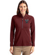 Texas A and M Aggies College Vault Cutter & Buck Adapt Eco Knit Stretch Recycled Womens Half Zip Pullover Bordeaux Front