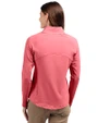 Oklahoma Sooners Vintage Cutter & Buck Adapt Eco Knit Heather Recycled Womens Full Zip Cardinal Red Heather Back