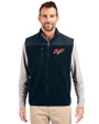 Dayton Flyers College Vault Cutter & Buck Cascade Eco Fleece Mens Vest Navy Blue Front