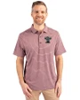 Texas A and M Aggies College Vault Cutter & Buck Forge Eco Heather Stripe Stretch Recycled Mens Polo Bordeaux Heather Front