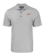 Dayton Flyers College Vault Cutter & Buck Pike Eco Tonal Geo Print Stretch Recycled Mens Big & Tall Polo Elemental Grey Mannequin