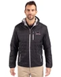 South Carolina Gamecocks College Vault Cutter & Buck Rainier Primaloft Eco Mens Full Zip Hooded Jacket Black Front
