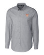 Texas Longhorns College Vault Cutter & Buck Stretch Oxford Mens Long Sleeve Dress Shirt Charcoal Mannequin